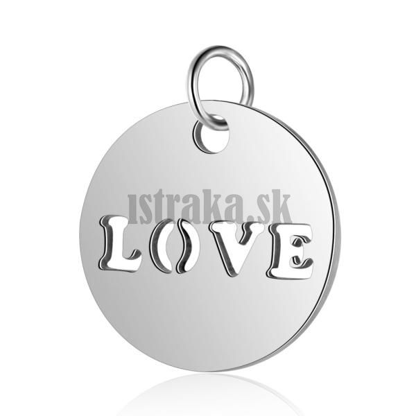 Prvesok placka LOVE 12mm nerez