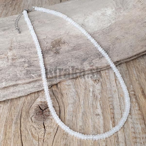 Nhrdelnk choker rondelky 4x2mm krit mlieny