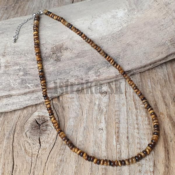 Nhrdelnk choker rondelky 4x2mm tigrie oko