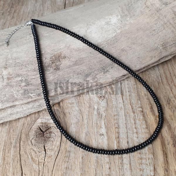 Nhrdelnk choker rondelky 4x2mm nyx