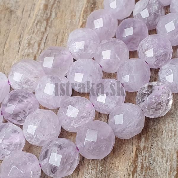 Ametyst lavender korlky 8mm brsen polnra