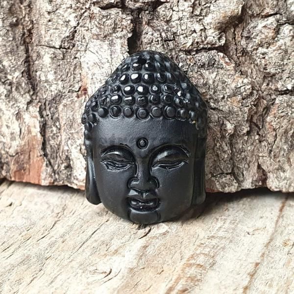 Obsidin ierny prvesok Buddhova hlava
